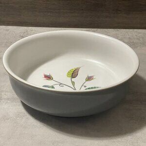 Vintage Denby Langley Spring 8.75 Stoneware Round Vegetable Serving Bowl c.1950